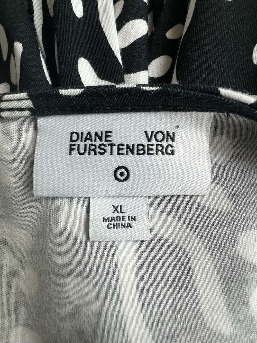 Diane von Furstenberg for Target Sea Spots Long Sleeve Wrap Midi Dress Size XL - Picture 3 of 4
